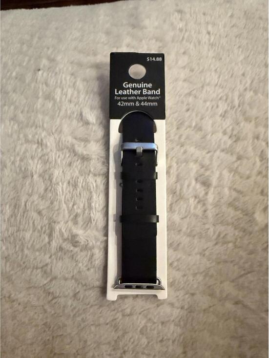 Apple Accessories - Manilla De Piel Para Apple Watch 42 Mm & 44 Mm Nueva De Color Negro